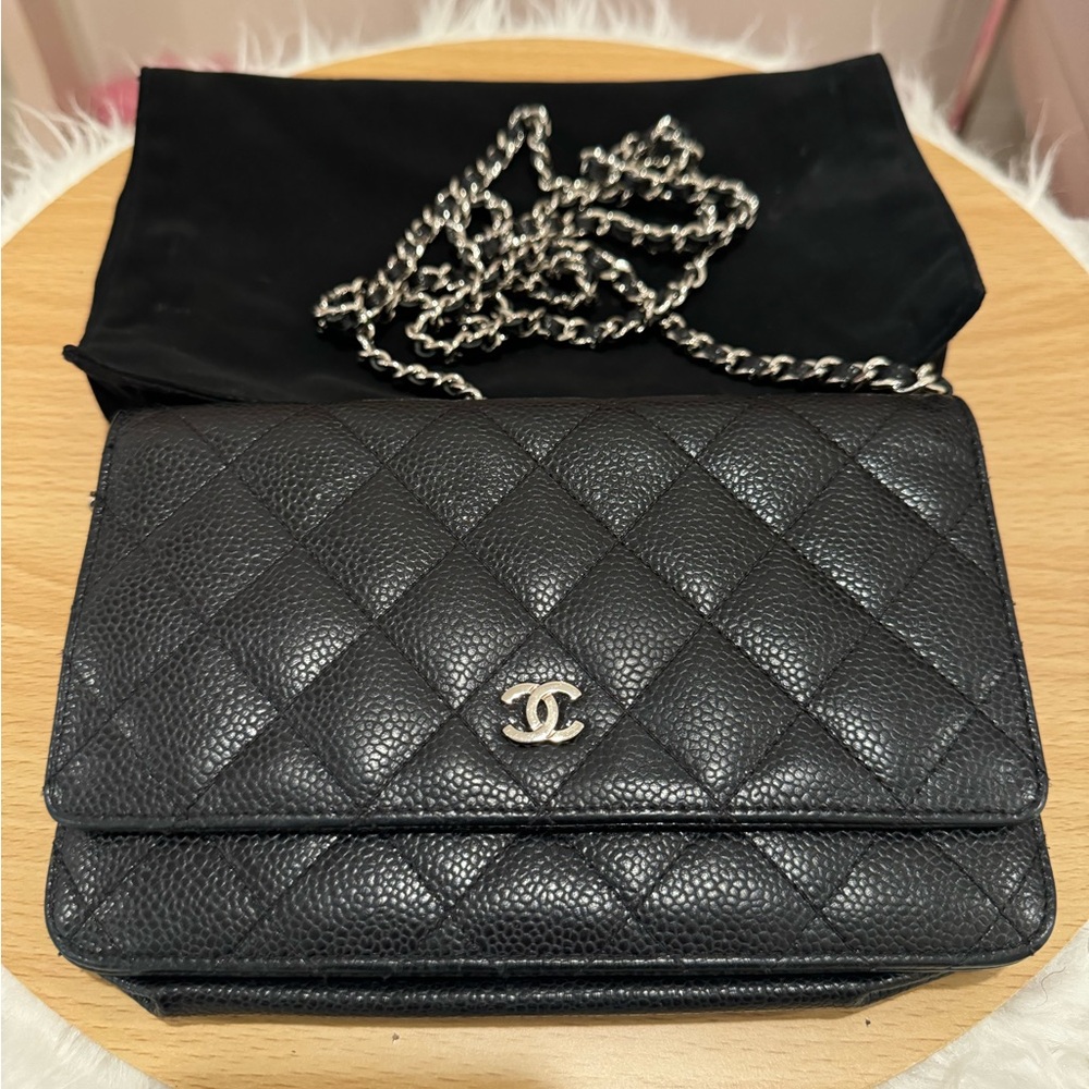 CHANEL Black Quilted Crossbody Bag